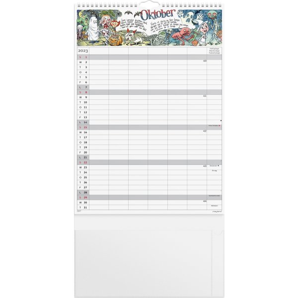 Mayland 2023 Familiekalender m/sticker | 6 kolonn.