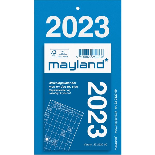 Mayland 2023 Afrivningskalender