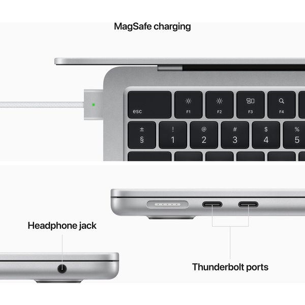 Apple Macbook Air 2022 M2 13", 256GB, sølv