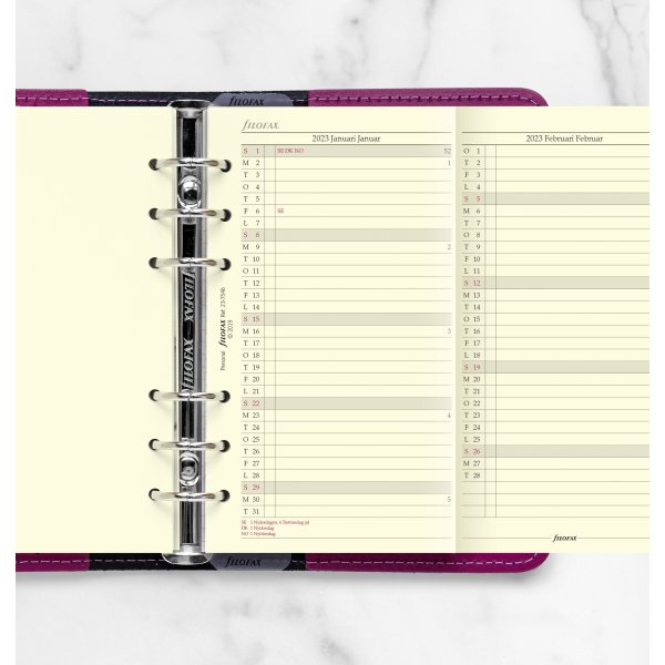 Filofax 2023 Refill | Personal | Uge | Tværf.