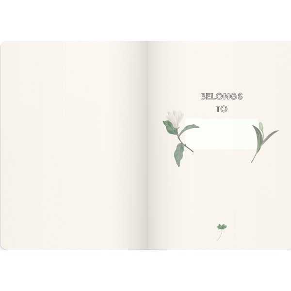 Burde Deluxe Notesbog, A5, linjeret, floral