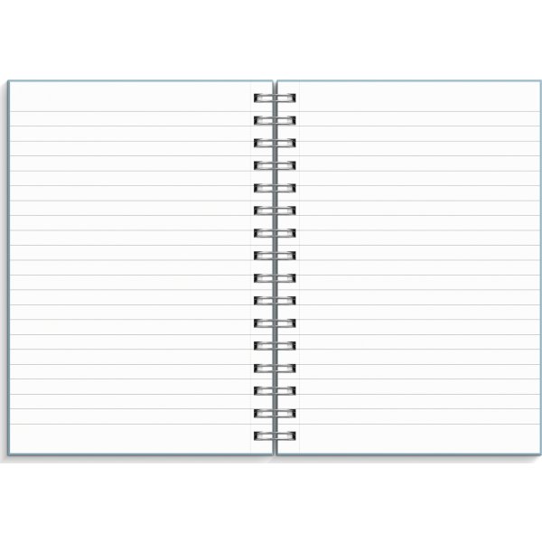 Burde Notesbog, A5, linjeret, blue