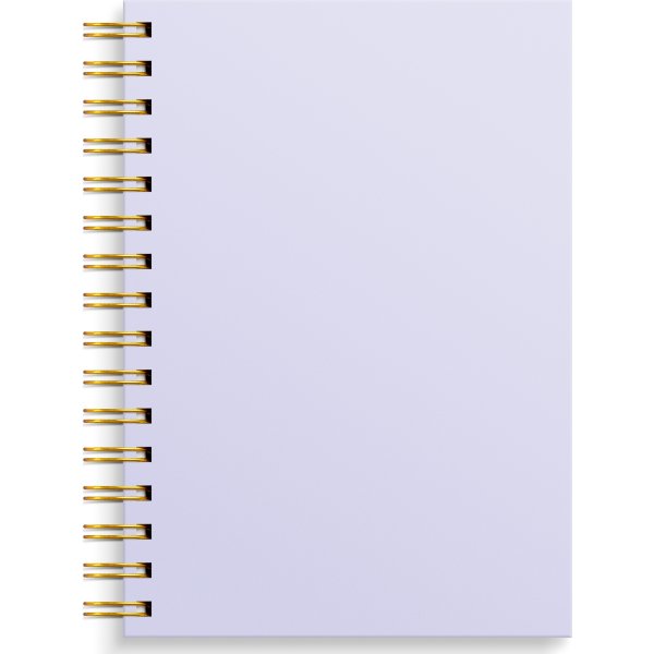 Burde Notesbog, A5, linjeret, lilac