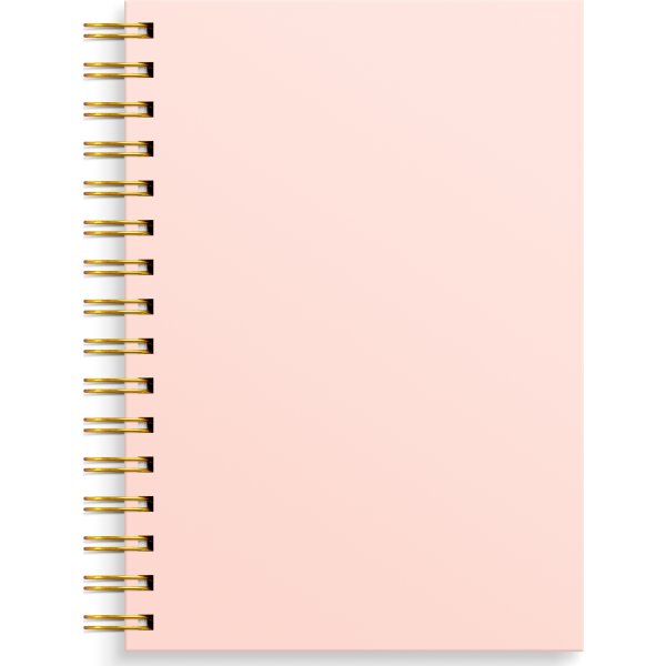 Burde Notesbog | Spiral | A5 | Linjeret | Pink