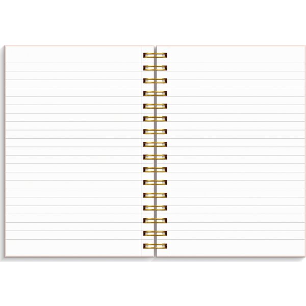 Burde Notesbog | Spiral | A5 | Linjeret | Pink