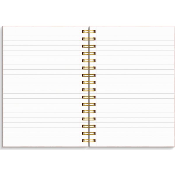 Burde Notesbog, A5, linjeret, flower