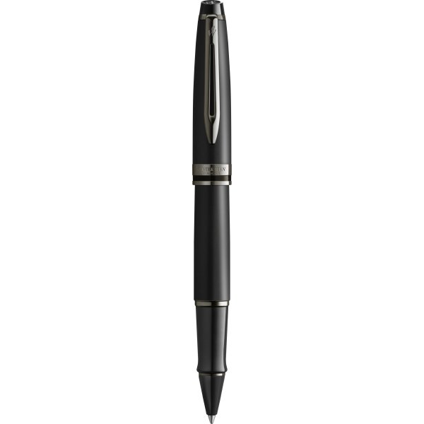 Waterman Expert Metallic Black RT Rollerball F Fri Fragt Lomax A/S