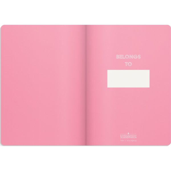 Burde Deluxe Notesbog | A5 | Linjeret | Pink