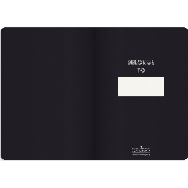 Burde Deluxe Notesbog, A5, linjeret, black