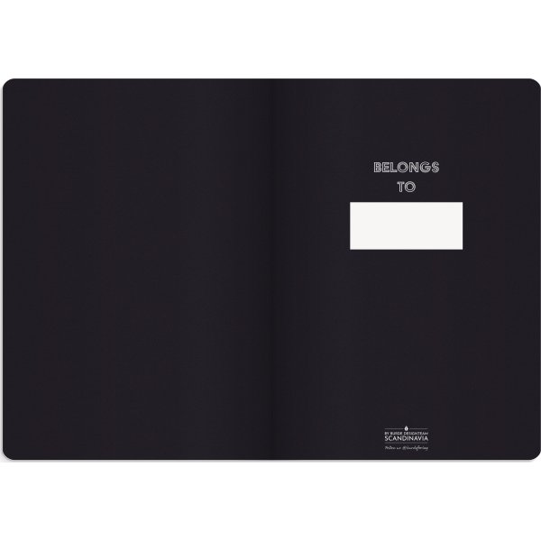 Burde Deluxe Notesbog, B5, linjeret, black