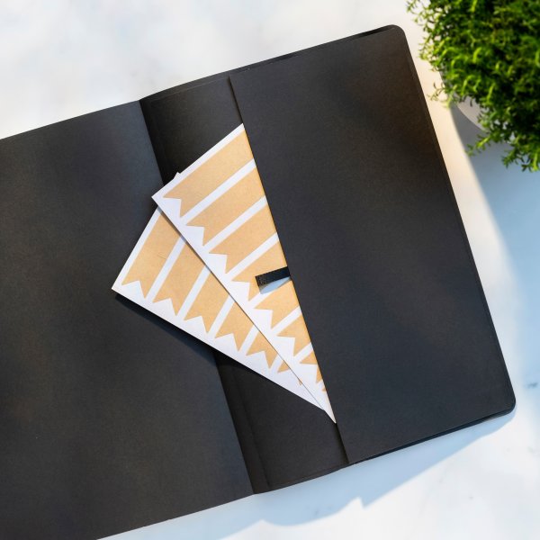 Burde Deluxe Notesbog, B5, linjeret, black