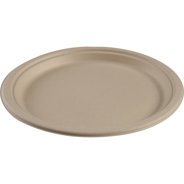 Engangstallerken, Bagasse, 26 cm, 50 stk