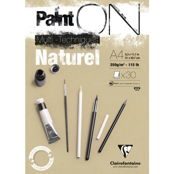 Clairefontaine PaintON Tegneblok | Naturel | A4