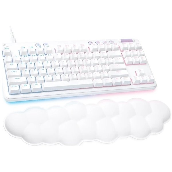 Logitech G713 Gaming keyboard, Nordic, hvid