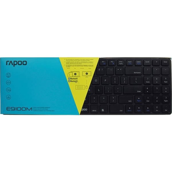RAPOO E9100M Multi-Mode trådløst keyboard, sort