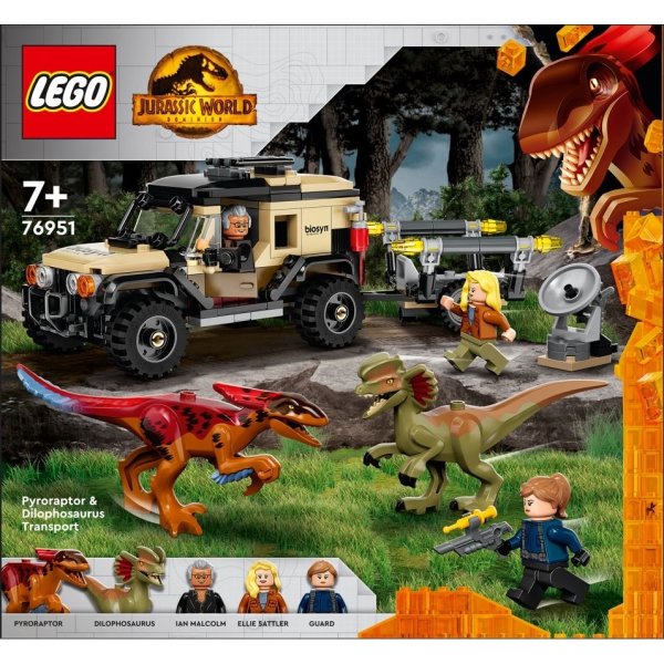 LEGO 76951 Pyroraptor og dilophosaurus-transport