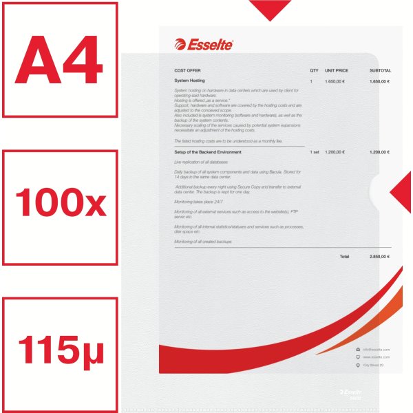 Esselte Chartek | A4 | 115my | 100 stk.