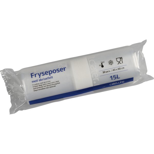 Fryseposer m/skrivefelt | 40x60 cm | 15L | 30 stk.