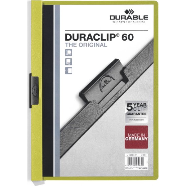 Durable Duraclip 60 Clipmappe | A4 | Grøn