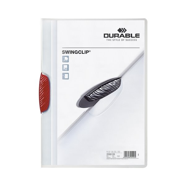 Durable Swingclip Clipmappe | A4 | Rød