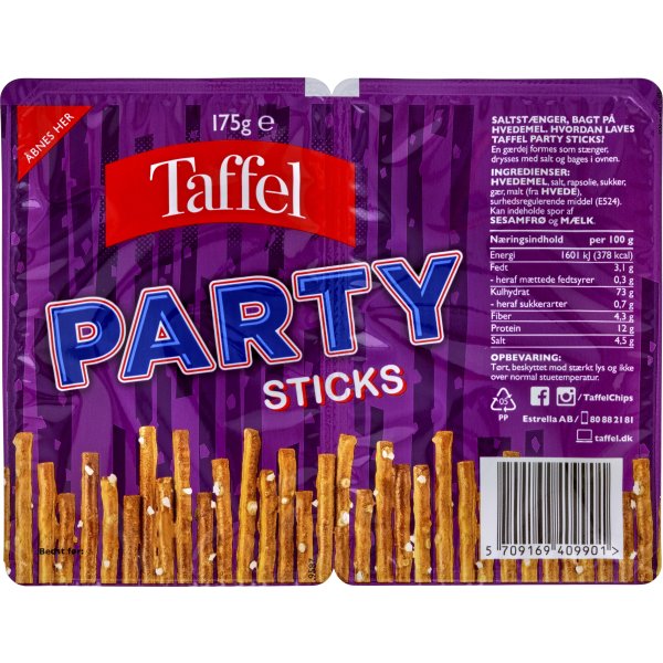 Taffel Party Sticks Saltstænger, 175 g