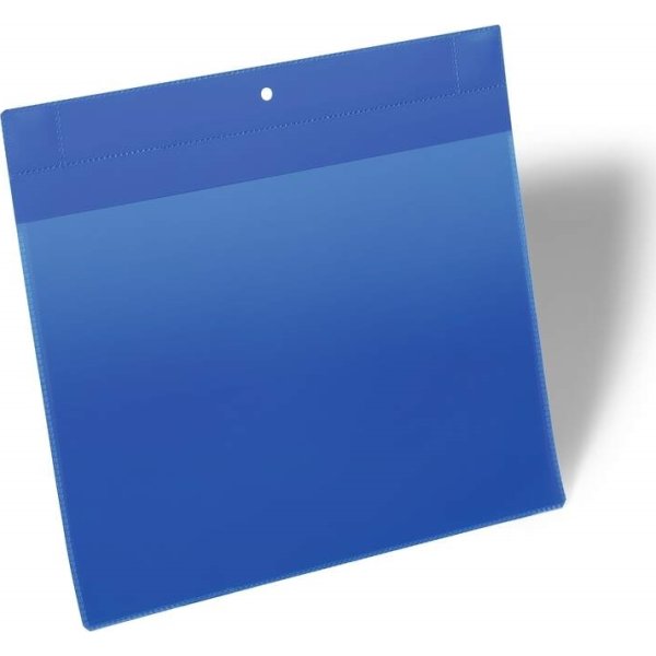 Durable Lagerlommer, supermagnet A4 tværformat blå