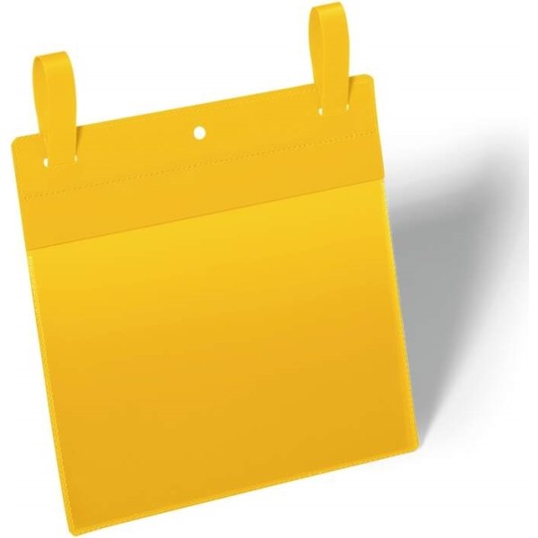 Durable Lagerlommer m/stropper, A5 tværformat, gul