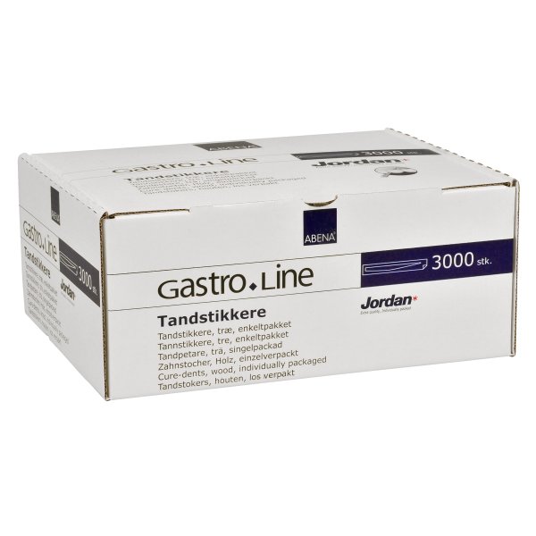 Tandstikker, Enkeltindpakket, Træ, 3000 stk.