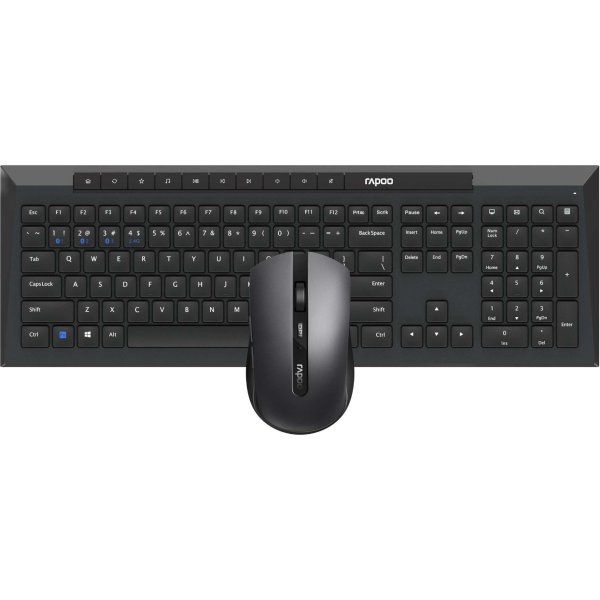 RAPOO 8210M Mus/tastatursæt, nordisk, sort