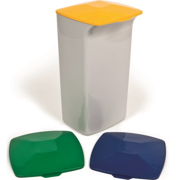 Durabin Fladt Låg T/Affaldsspand 40 L, Grøn