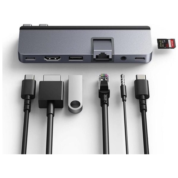 Hyper Duo Pro 7-i-2 USB-C Hub, grå