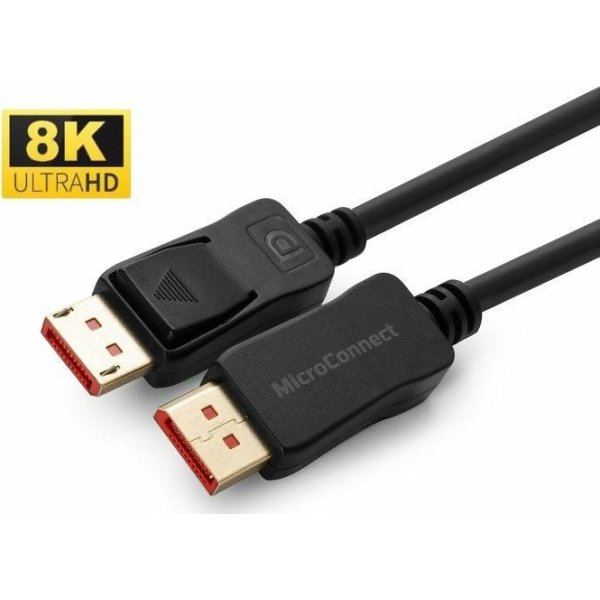 MicroConnect 8K DisplayPort 1.4 kabel, 0.5m