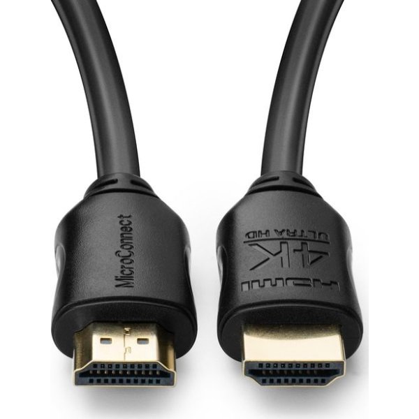 MicroConnect 4K HDMI kabel, 2m, sort