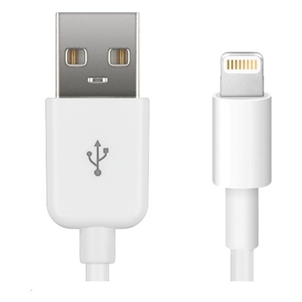 MicroConnect USB-A til lightning kabel 2m, hvid