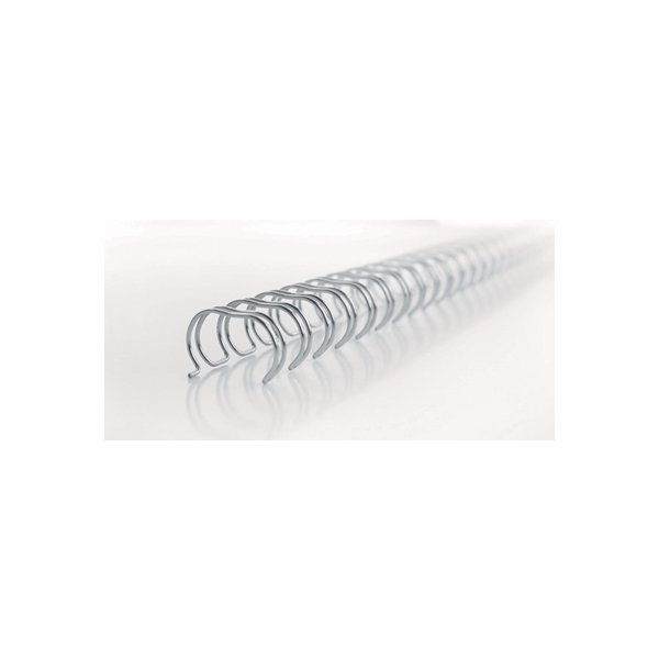 GBC metal spiralryg, A4, 34 ringe, 8 mm, sølv