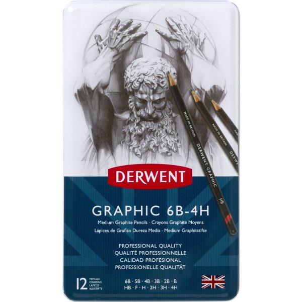 Derwent Graphic Grafitblyanter | 6B-4H | 12 stk.