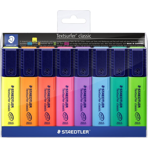 Staedtler Highlighter 8 farver Lomax