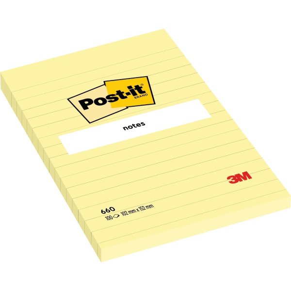 Post-it Super Sticky Notes | 102x152 mm | L | Gul