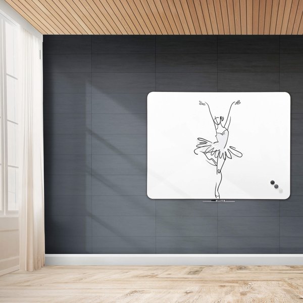 Naga magnetisk whiteboard uden ramme, 57x45 cm
