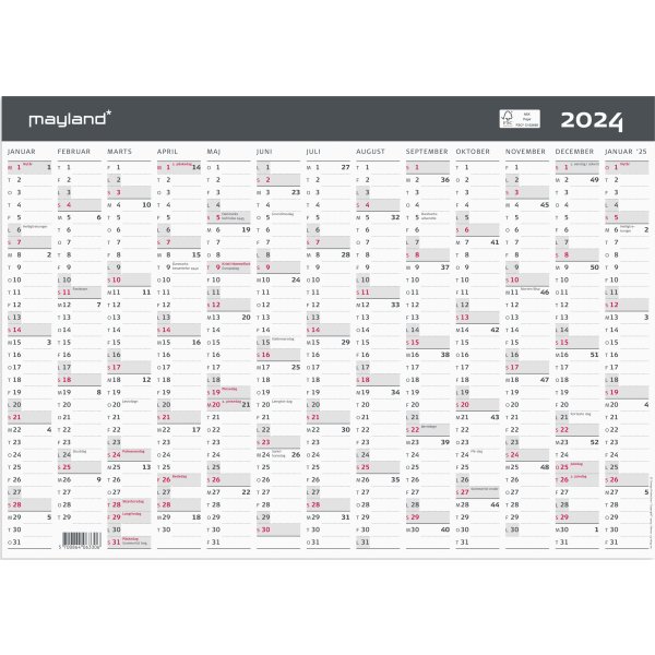 Mayland 2024 Kalender | Moderne | 13 mdr. | A3