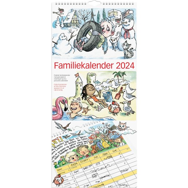 Mayland 2024 Familiekalender m/illustrationer