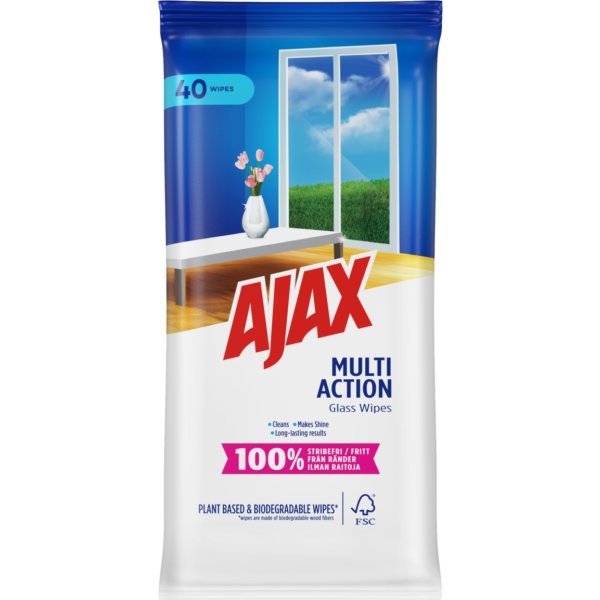 Ajax Wipes | Multi Action | Plantebaseret | 40 stk