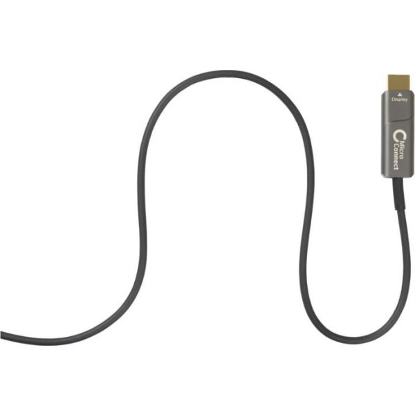 MicroConnect USB-C til HDMI Fiber kabel, 20m, sort