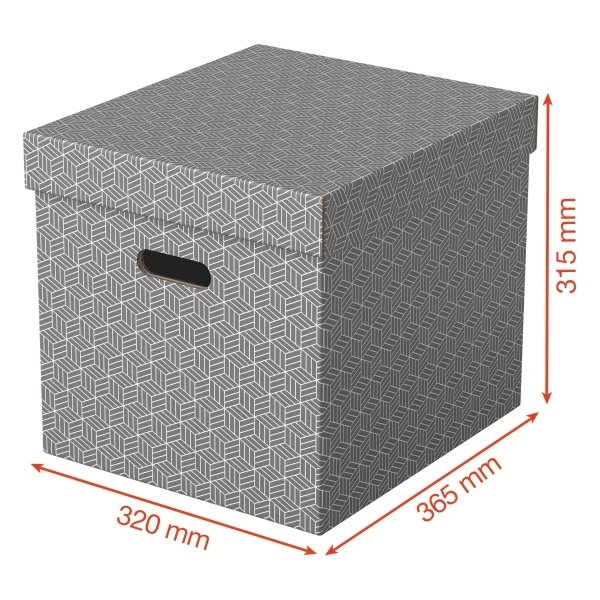 Esselte Home Box | Cube | Grå | 3 st.