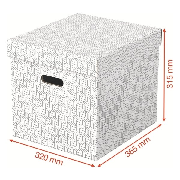 Esselte Home Box | Cube | Vit | 3 st.