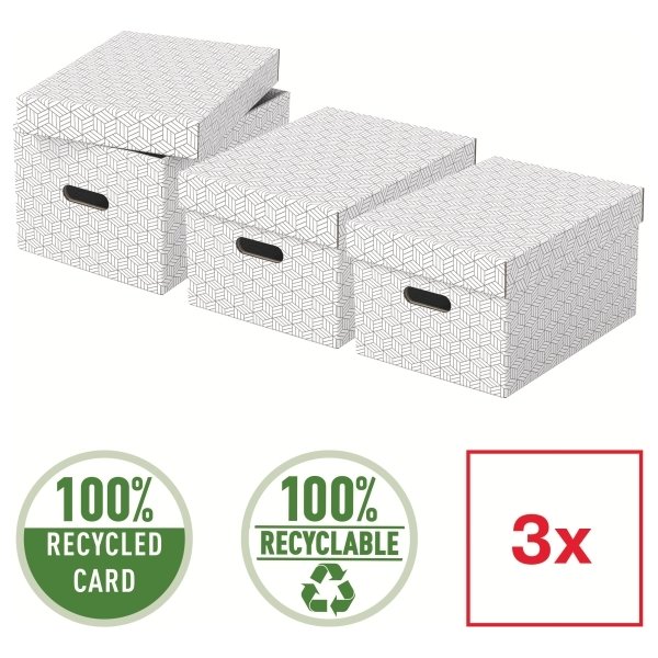 Esselte Home Box | Medium | Vit | 3 st.