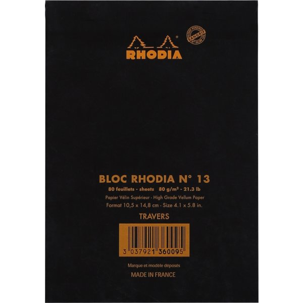 Rhodia Basics Hæftet Notesblok | A6 | Linjeret