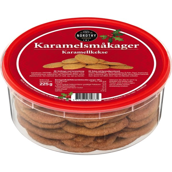 Nordthy Karamelsmåkager i dåse, 225 g