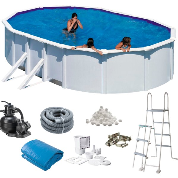 Pool Basic, 610x375x120 cm, hvid, 20.893L