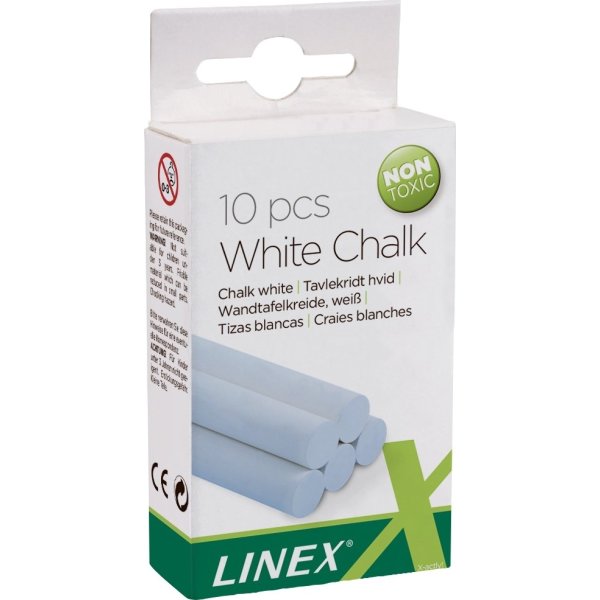 Linex Tavlekridt | Hvid | 10 stk.